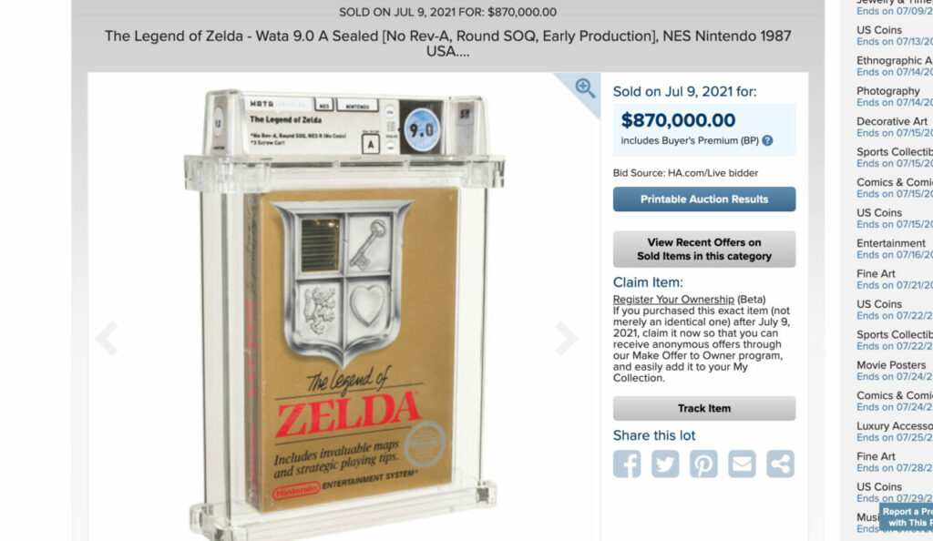 Game Legend Of Zelda Tahun 1987 Masih Segel Terjual 125 Miliar Rupiah 1