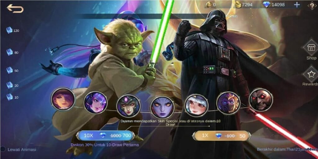 Kolaborasi Dengan Star Wars Mobile Legends Hadirkan Skin Darth Vader Dan Yoda