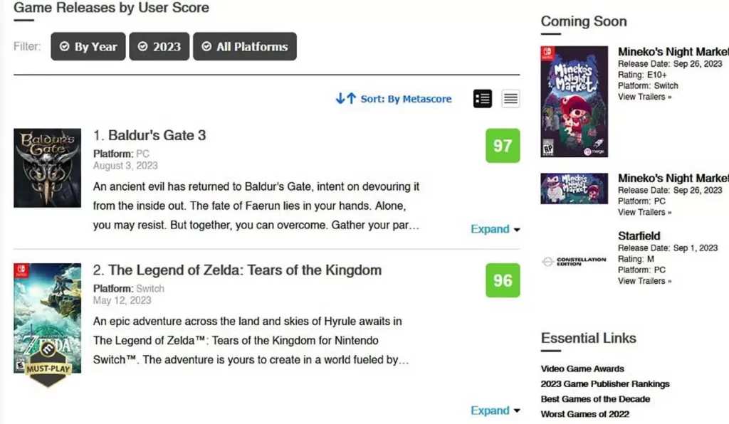 Baldur's Gate 3 Geser Tears of the Kingdoms Sebagai Game dengan Skor Tertinggi di Metacritic 15 Baldurs-gate-3-geser-tears-of-the-kingdoms-sebagai-game-dengan-skor-tertinggi-di-metacritic-