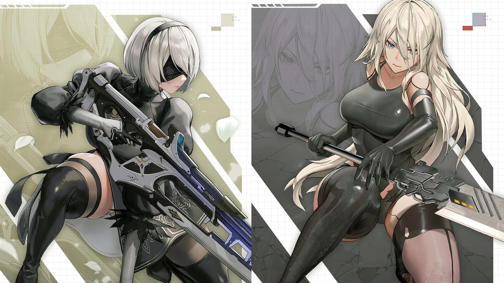 Penampakan Karakter 2b Dan A2 Hasil Kolaborasi Nier Automata Dan Nikke Halogame